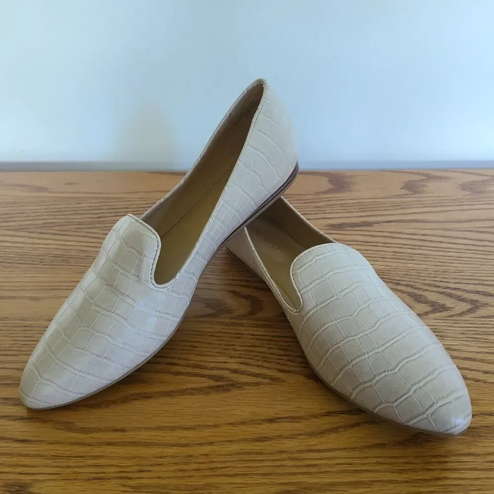 Nine West Women's Haydyn3 Flat Slip-On Shoe Light Natural Neutral Size 8.5M